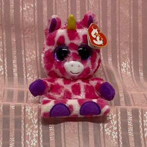 Ty Peek A Boo Plush Phone Holder With Screen Cleaner Bottom-Uni the Unicorn NWOT